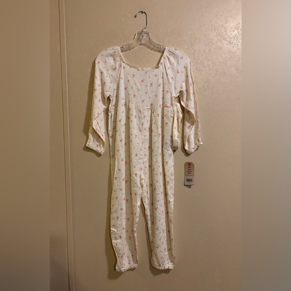 NWT Levi’s girls Long Sleeve Floral Jumpsuit and Headband set sz 6X